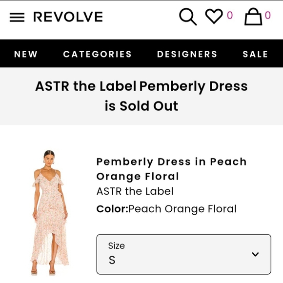 NWT ASTR The Label Pemberly Dress - Peach Orange Floral - Picture 15 of 15
